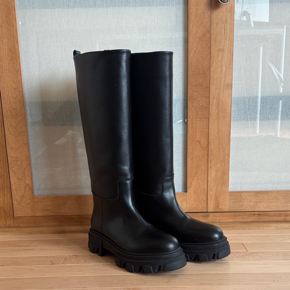 Gia Borghini Black Over-the-Knee Platform Boots